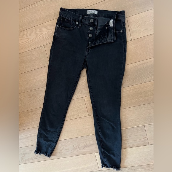 Madewell high rise 9” skinny, faded black jeans, size 28 - Picture 4 of 7